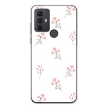 Чохол з розовим принтом для TCL 30 SE (Рожеві квіти)