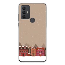 Новорічні, Святкові Чохли для TCL 30 SE - 2024 год (Зимове місто)