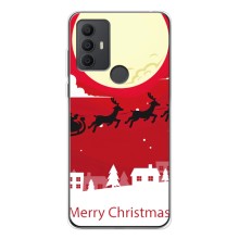 Різдвяні Чохли для TCL 30 SE (VPrint) (Санта з оленями)