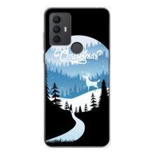 Силіконовий бампер на різдво для TCL 30 SE (Різдвяний Олень)