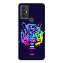 Силиконовый бампер с картинкой животных для TCL 30 SE (Тигр-Арт)