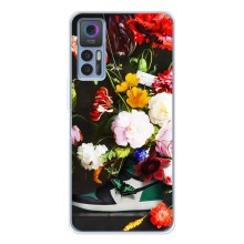 Брендновые Чехлы для TCL 30 - (PREMIUMPrint) (Nike цветы)