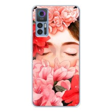 Чехлы (ART) Цветы на TCL 30 (VPrint) (Глаза в цветах)