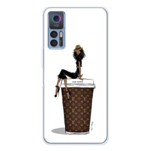 Чехлы Луи Витон для TCL 30 (AlphaPrint - LOUIS VUITTON) (кофе LOUIS VUITTON)