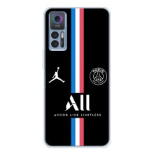Чехлы PSG для TCL 30 (AlphaPrint) (футболка ПСЖ)