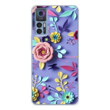 Чехлы с Цветами для TCL 30 (VPrint) (Цветочный дизайн)