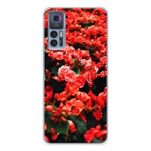 Чехлы с Цветами для TCL 30 (VPrint) (Цветы красные)