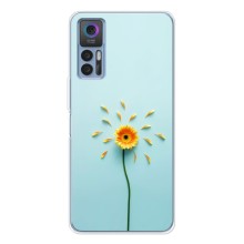 Чехлы с Цветами для TCL 30 (VPrint) (Желтый цветок)