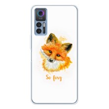 Чехлы с картинкой Лисички для TCL 30 (VPrint) (Девочка Лиса)