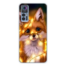 Чехлы с картинкой Лисички для TCL 30 (VPrint) (Лисичка в гирляндах)