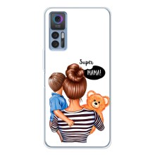 Чехол с печатью для TCL 30 - (Мама с ребенком) (AlphaPrint) (Мама с сыном)