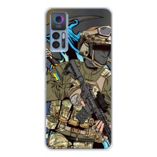 Чехлы с картинкой ЗСУ для TCL 30 (AlphaPrint) (Воин ВСУ)