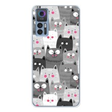 Чехлы с Котиками для TCL 30 (VPrint) (Рисованные котики)