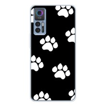 Чехлы с собаками для TCL 30 (VPrint) (Следы собаки)