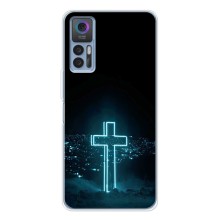 Чехол для TCL 30 (AlphaPrint) - (Христианские) (Крест и город)