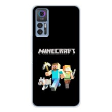 Чехол Майнкрафт на TCL 30 (AlphaPrint) Minecraft (герои Minecraft)