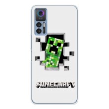 Чехол Майнкрафт на TCL 30 (AlphaPrint) Minecraft (крипер Майнкрафт)