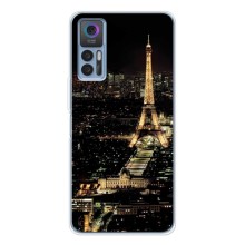 Чехол Эйфелева Башня для TCL 30 - (AlphaPrint) (Ночной Париж)