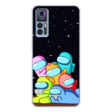 Чехол Амонг Ас для TCL 30 (AlphaPrint) (Скины в космосе)