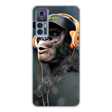 Чехол с Обезьянами TCL 30 - (AlphaPrint) (В наушниках)