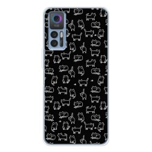 Чехол с принтом для TCL 30 (AlphaPrint) Модные коты (Меленькие котики)