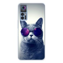 Чехол с принтом для TCL 30 (AlphaPrint) Модные коты (Стильный кот)