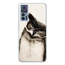 Чехол с птицами на TCL 30 (VPrint) (Сова)