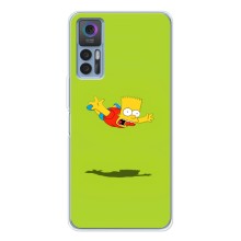 Чехол с Симпсонами для TCL 30 (VPrint) (Барт Симпсон)