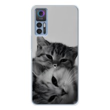 Чехол с рисунком кот на TCL 30 (Пара котов)