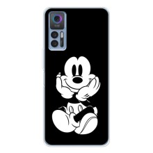 Эксклюзивный чехол для TCL 30 (AlphaPrint - Мультяшные) (Микки на черном)