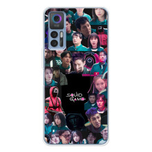 Чохол Гра в кальмара для TCL 30 – Колаж гра кальмара