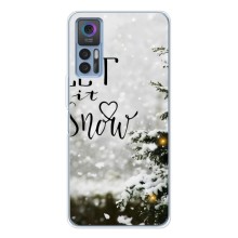 Новогодние, Праздничные Чехлы для TCL 30 - 2024 год (Let it snow)