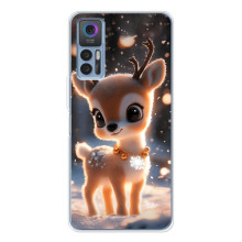 Яркий чехол для TCL 30 с Зимними Оленятами – Оленёнок
