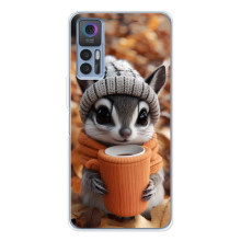 Печатный чехол «Зверята с кофе» для TCL 30