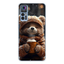 Печатный чехол «Зверята с кофе» для TCL 30 – Мишка с кофе