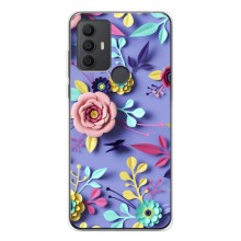 Чохли з квітами для TCL 306 (VPrint) (Дизайн квітів)