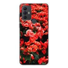 Чохли з квітами для TCL 306 (VPrint) (Квіти червоні)