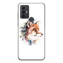Чохли з картинкою Лисичка для TCL 306 (VPrint) (Лиса в квітах)