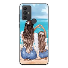Чохол з друком для TCL 306 - (Мама з дитинкою) (AlphaPrint) (Мама з донькою)