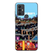 Чохол Майнкрафт на TCL 306 (AlphaPrint) Minecraft (фон Minecraft)