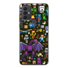 Чохол Майнкрафт на TCL 306 (AlphaPrint) Minecraft (Колаж Майнкрафт)