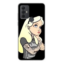 Чохол з друком для TCL 306 - (Мода) (AlphaPrint) (Дівчина в тату)