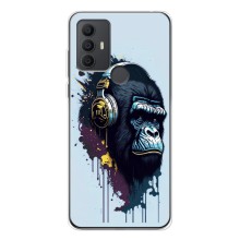 Чохол з Мавпами TCL 306 - (AlphaPrint) (Горила в навушниках)