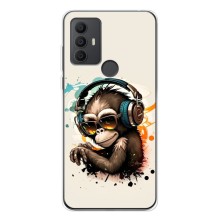 Чохол з Мавпами TCL 306 - (AlphaPrint) (Макака в навушниках)