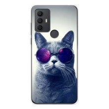Чохол з принтом для TCL 306 (AlphaPrint) Модні коти (Стильний кіт)