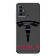 Силиконовый бампер с картинкой машины на TCL 306 – Logo TESLA