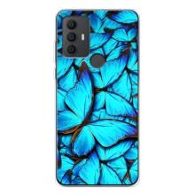 Силиконовый бампер с картинкой животных для TCL 306 (Крылья бабочек)