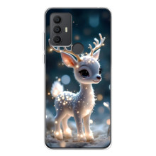 Яскравий чохол для TCL 306 з Зимові Оленята – Блискуче оленятко