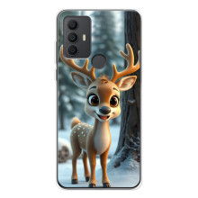 Яскравий чохол для TCL 306 з Зимові Оленята – Оленятко в лісі