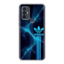 Чохли Адидас для TCL 30E (AlphaPrint) (Синій Адідас)